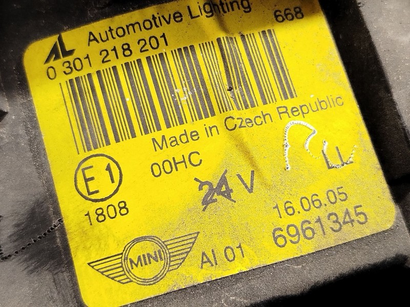 Recambio de faro izquierdo para mini mini (r50, r53) cooper referencia OEM IAM 6961345 63126961345 0301218201