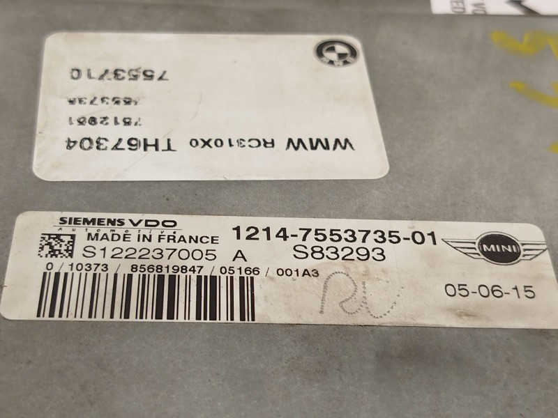 Recambio de centralita motor uce para mini mini (r50, r53) cooper referencia OEM IAM 12147553735 7553735 S122237005A
