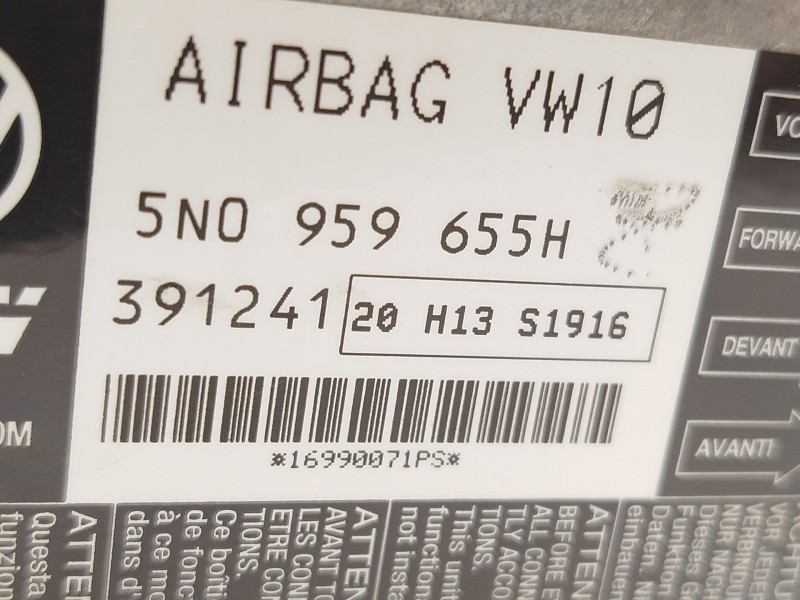 Recambio de centralita airbag para volkswagen passat cc b6 (357) 2.0 tdi referencia OEM IAM 5N0959655H 5N0959655Q30F 