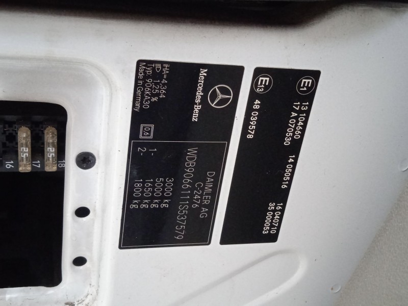 mercedes-benz sprinter 3-t furgoneta (b906) del año 2012