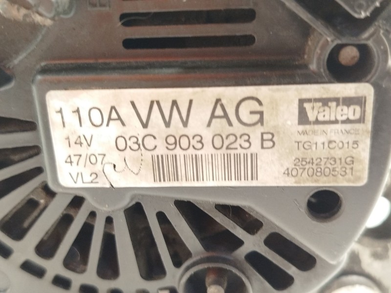 Recambio de alternador para volkswagen golf v (1k1) 1.4 tsi referencia OEM IAM 03C903023B  TG11C015