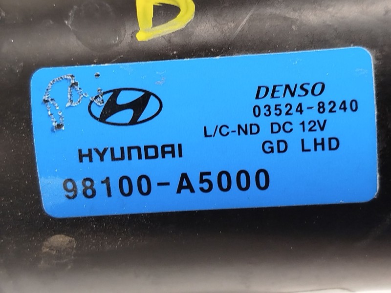 Recambio de motor limpia delantero para hyundai i30 (gd) 1.4 crdi cat referencia OEM IAM 98100A5000  