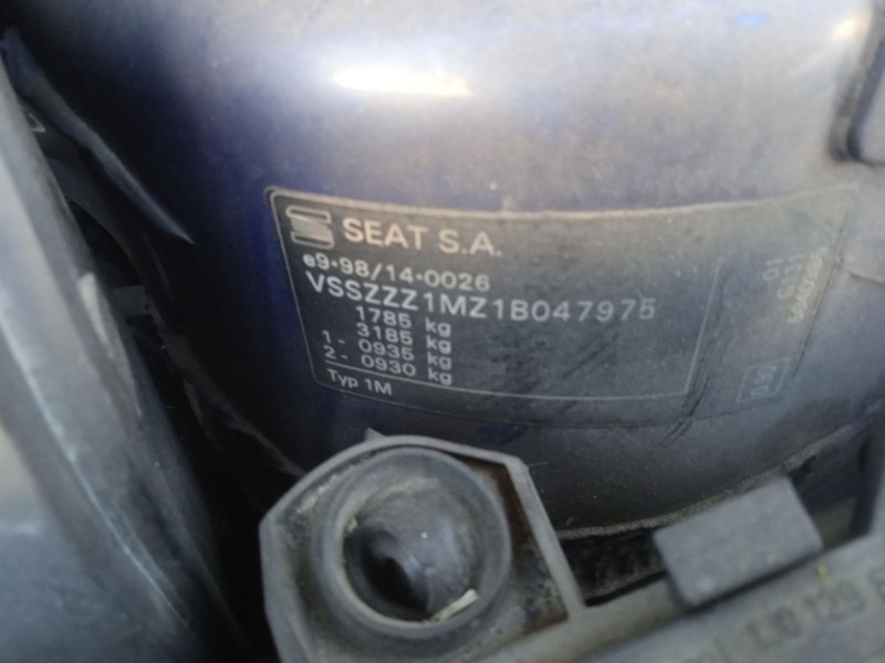 seat toledo ii (1m2) del año 2002