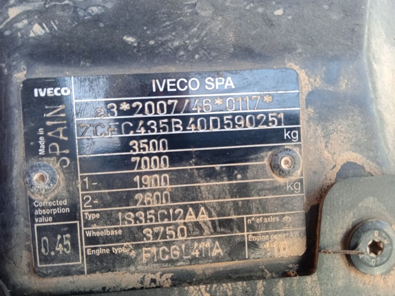 iveco daily vi caja/chasis del año 2017