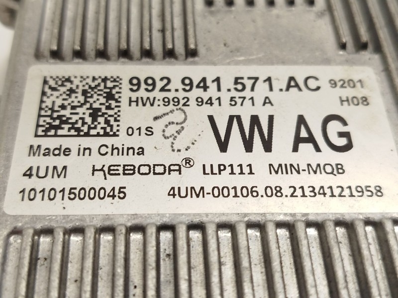 Recambio de centralita faros xenon para volkswagen t-cross (c11, d31) 1.0 tsi referencia OEM IAM 992941571AC  