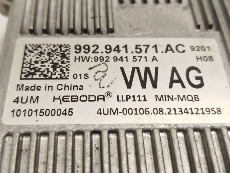 Recambio de centralita faros xenon para volkswagen t-cross (c11, d31) 1.0 tsi referencia OEM IAM 992941571AC  