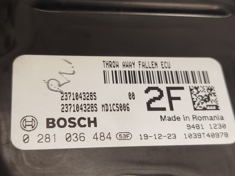 Recambio de centralita motor uce para nissan nv250 furgoneta (x61) dci 95 referencia OEM IAM 237104328S  0281036484