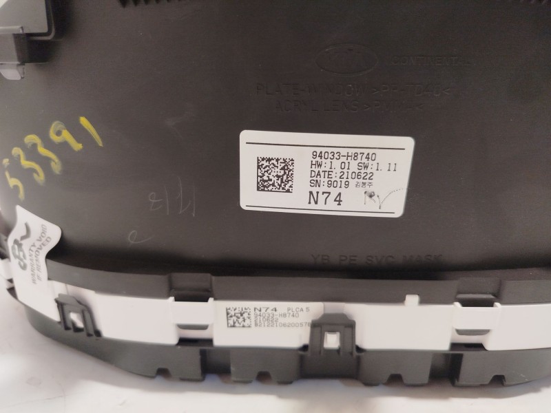 Recambio de cuadro instrumentos para kia stonic (ybcuv) 1.0 tgdi cat referencia OEM IAM 94033H8740  
