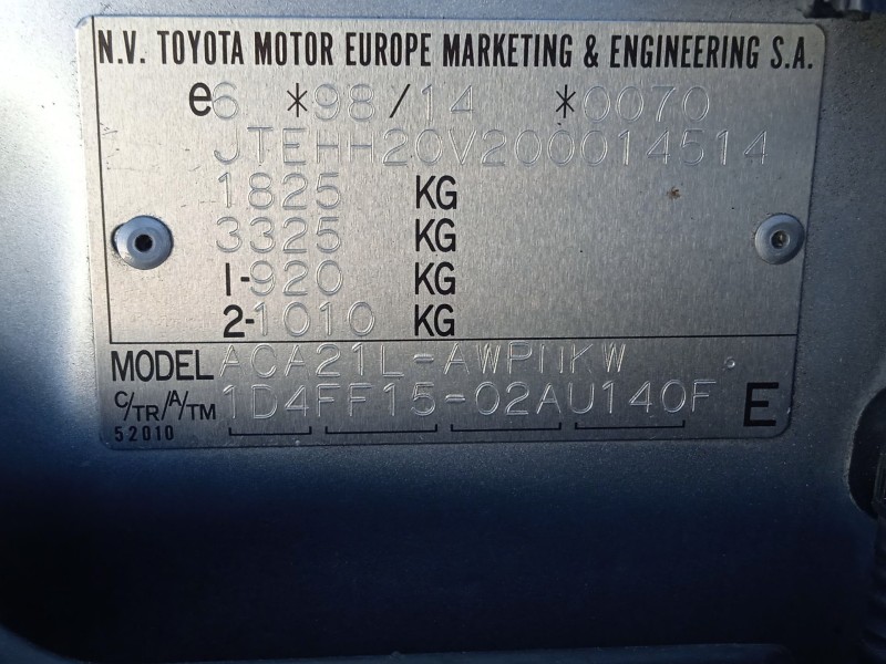 toyota rav 4 ii (_a2_) del año 2000