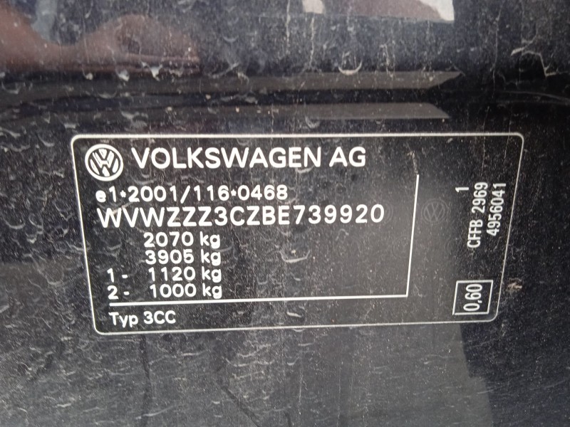 volkswagen passat cc b6 (357) del año 2011