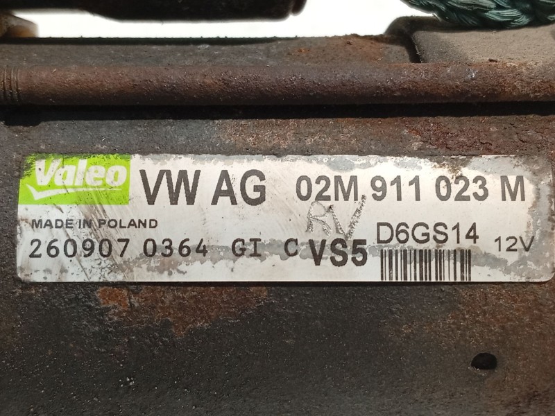 Recambio de motor arranque para volkswagen passat b6 (3c2) 2.0 fsi referencia OEM IAM 2M911023M  