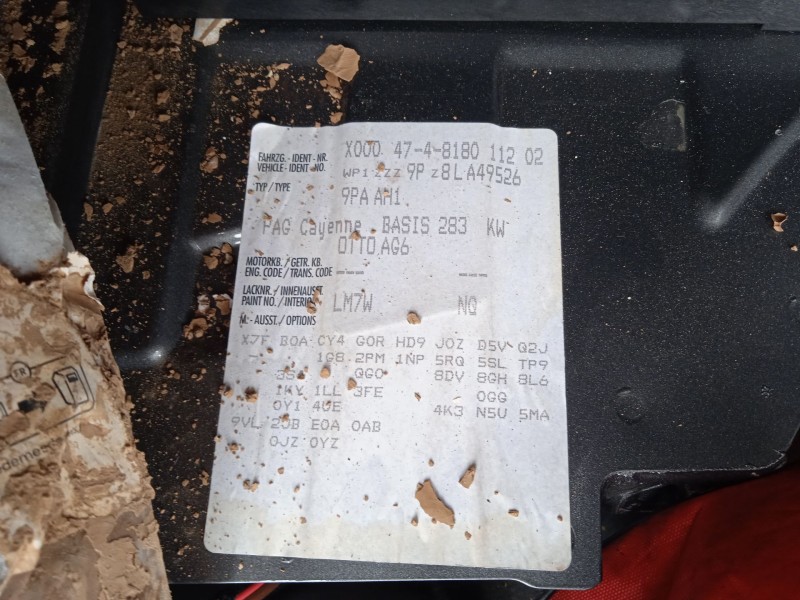 porsche cayenne (9pa) del año 2008