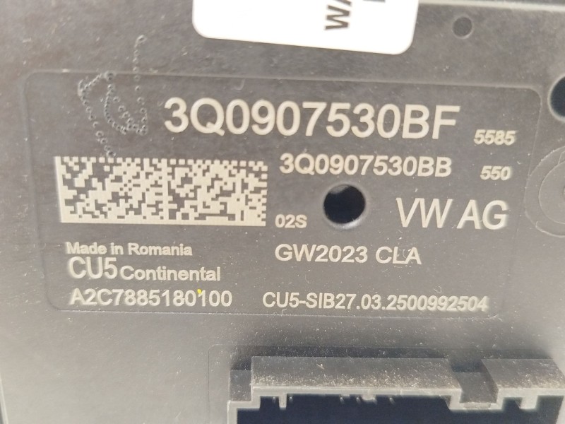 Recambio de modulo electronico para seat ibiza v (kj1, kjg) 1.0 tsi referencia OEM IAM 3Q0907530BF 3Q0907530BB A2C7885180100