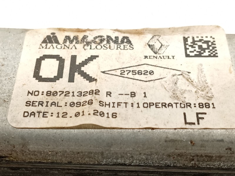 Recambio de elevalunas delantero izquierdo para dacia sandero ii 1.5 dci referencia OEM IAM 807213282R 275620 