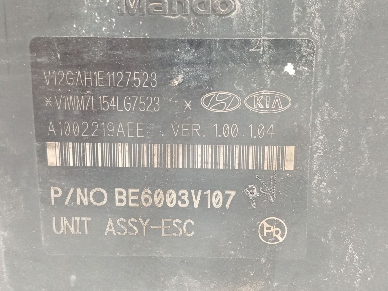 Recambio de abs para kia stonic (yb) 1.2 cvvt referencia OEM IAM 58920H8250 BE6003V107 A1002219AEE