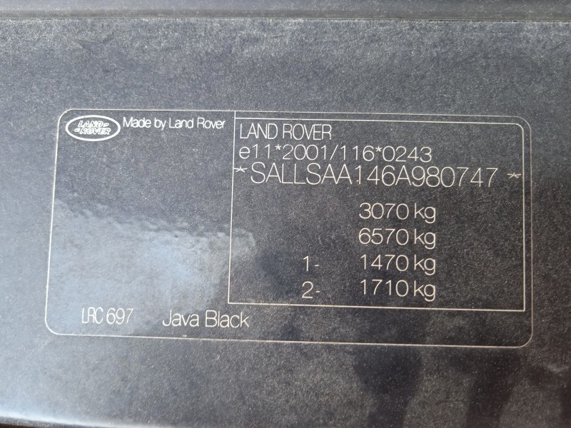 land rover range rover sport i (l320) del año 2006