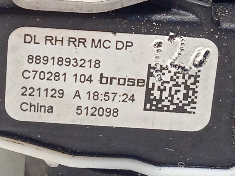 Recambio de cerradura puerta trasera derecha para lynk & co 01 phev referencia OEM IAM 8891893218  
