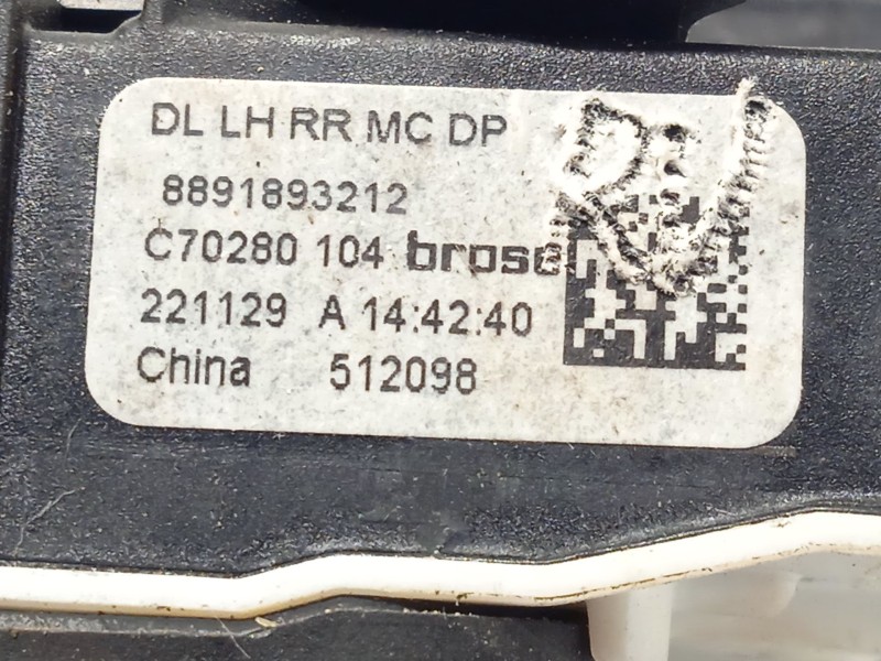 Recambio de cerradura puerta trasera izquierda para lynk & co 01 phev referencia OEM IAM 8891893212  