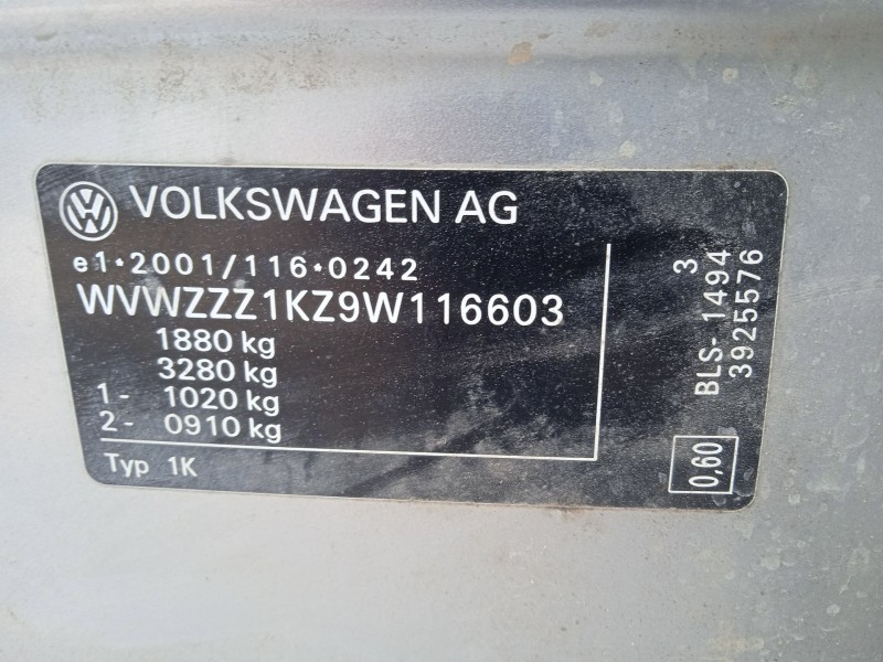 volkswagen golf v (1k1) del año 2008