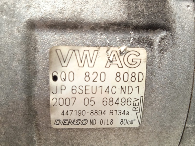 Recambio de compresor aire acondicionado para skoda fabia ii (542) 1.4 referencia OEM IAM 6Q0820808D  4471908894