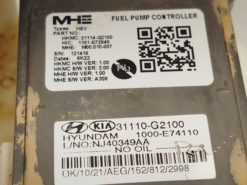 Recambio de bomba combustible para kia niro (de) 1.6 gdi hybrid referencia OEM IAM 31110G2100  