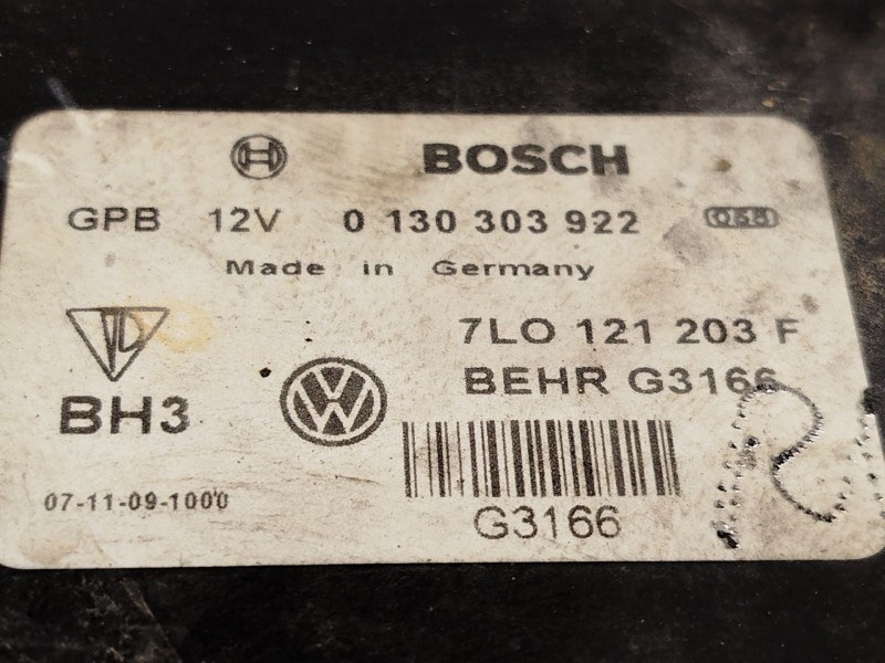 Recambio de electroventilador para porsche cayenne (9pa) s 4.8 referencia OEM IAM 7L0121203F 7L0959455D 0130303922