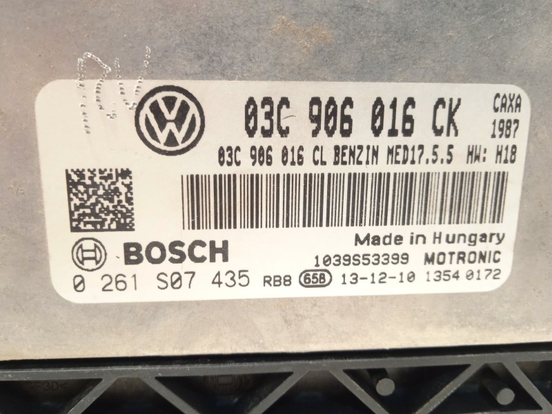 Recambio de centralita motor uce para skoda yeti (5l) 1.4 tsi referencia OEM IAM 03C906016CK  0261S07435