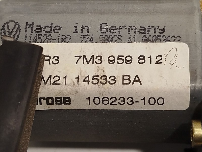 Recambio de elevalunas trasero derecho para seat alhambra (7v8, 7v9) 1.9 tdi referencia OEM IAM 7M3959812 YM2114533BA 