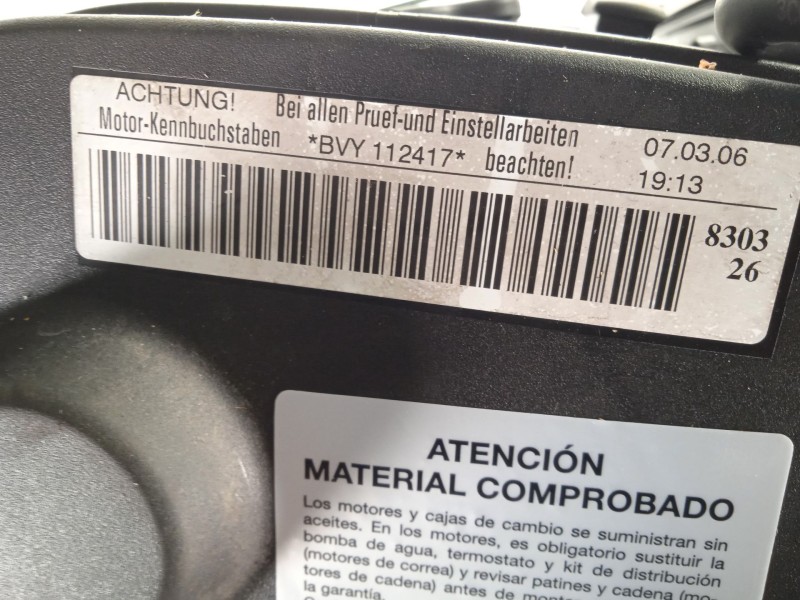 Recambio de motor completo para volkswagen passat b6 (3c2) 2.0 fsi referencia OEM IAM BVY  