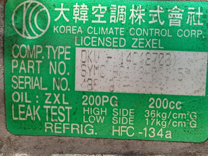 Recambio de compresor aire acondicionado para ssangyong korando (kj) 2.9 td referencia OEM IAM 6611303115  