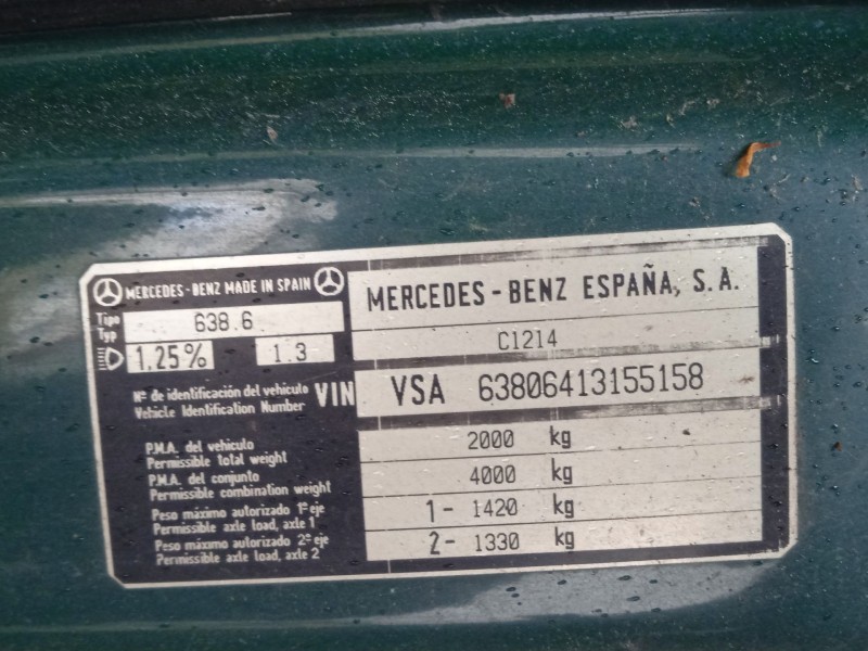 mercedes-benz vito furgoneta (w638) del año 1998