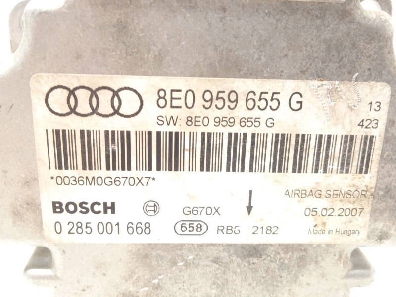 Recambio de centralita airbag para audi a4 b7 (8ec) 2.0 tdi 16v referencia OEM IAM 8E0959655G  0285001668