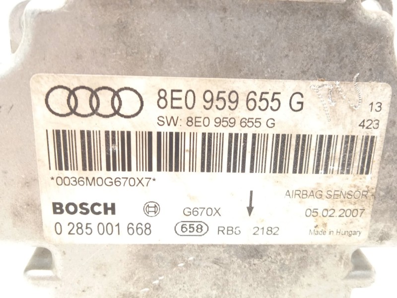 Recambio de centralita airbag para audi a4 b7 (8ec) 2.0 tdi 16v referencia OEM IAM 8E0959655G  0285001668