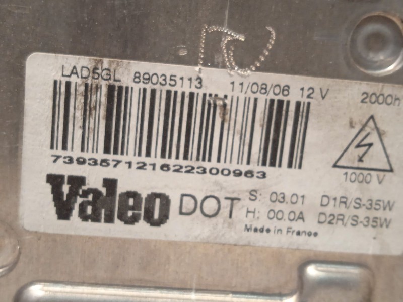 Recambio de centralita faros xenon para volvo s80 i (184) d5 referencia OEM IAM LAD5GL  89035113