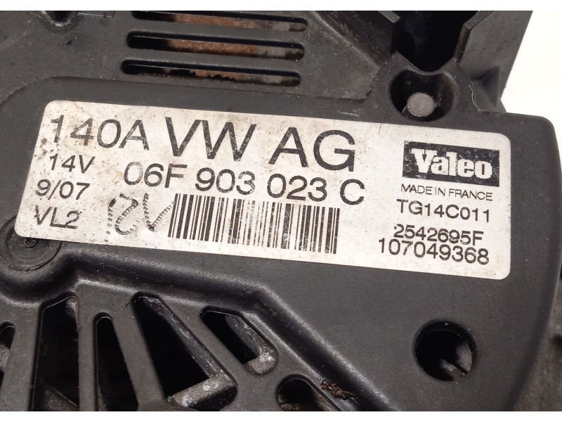 Recambio de alternador para volkswagen passat b6 (3c2) 2.0 fsi referencia OEM IAM 06F903023C 2542695F TG14C011