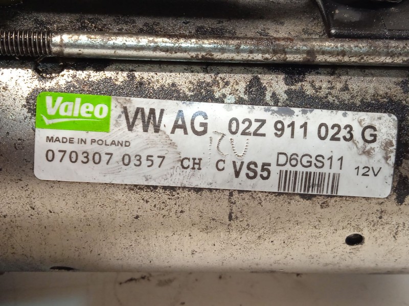Recambio de motor arranque para volkswagen passat b6 (3c2) 2.0 fsi referencia OEM IAM 02Z911023G  D6GS11