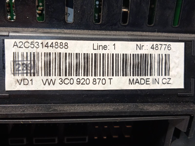Recambio de cuadro instrumentos para volkswagen passat b6 (3c2) 2.0 fsi referencia OEM IAM 3C0920870T 3C0920870TZ02 A2C53144888