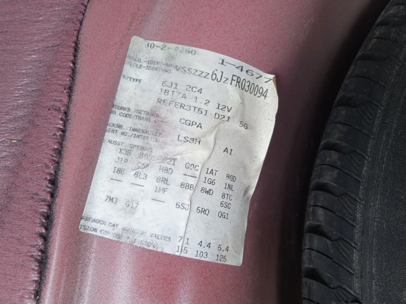 seat ibiza iv (6j5, 6p1) del año 2014