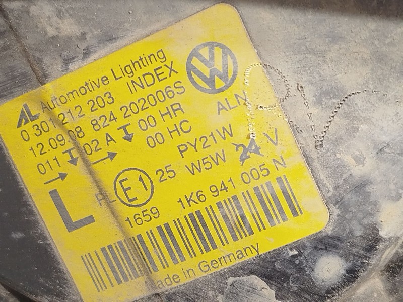 Recambio de faro izquierdo para volkswagen golf v (1k1) 1.9 tdi referencia OEM IAM 1K6941005N  