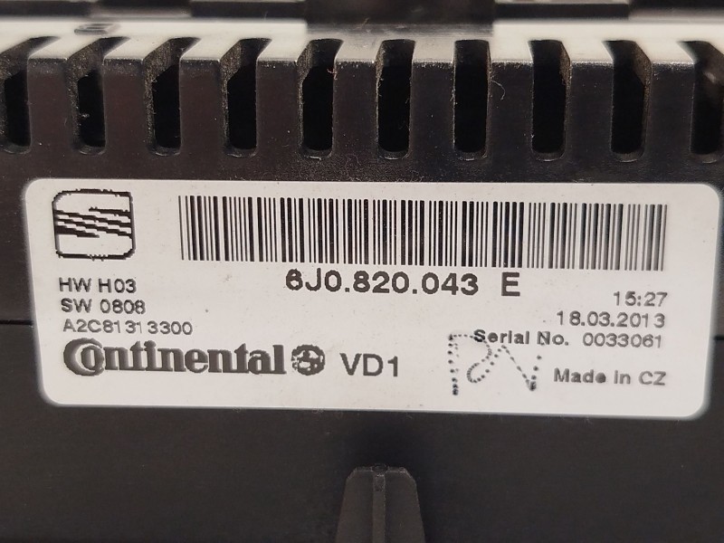 Recambio de mando climatizador para seat ibiza iv (6j5, 6p1) 1.6 tdi referencia OEM IAM 6J0820043E 6J0820043EAT7 A2C81313300