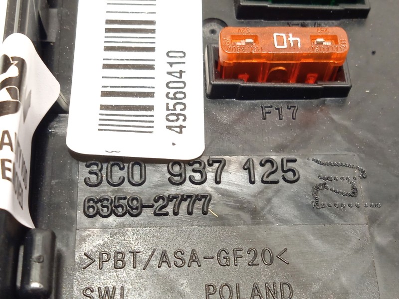 Recambio de caja reles / fusibles para volkswagen passat cc b6 (357) 2.0 tdi referencia OEM IAM 3C0937125  