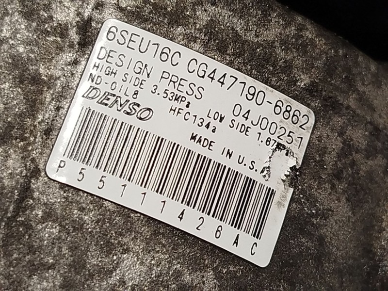 Recambio de compresor aire acondicionado para dodge avenger 2.0 referencia OEM IAM P55111426AC 6SEU16C 4471906862