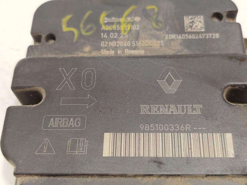 Recambio de centralita airbag para dacia dokker furgoneta/monovolumen 1.6 referencia OEM IAM 985100336R  A2C85839102
