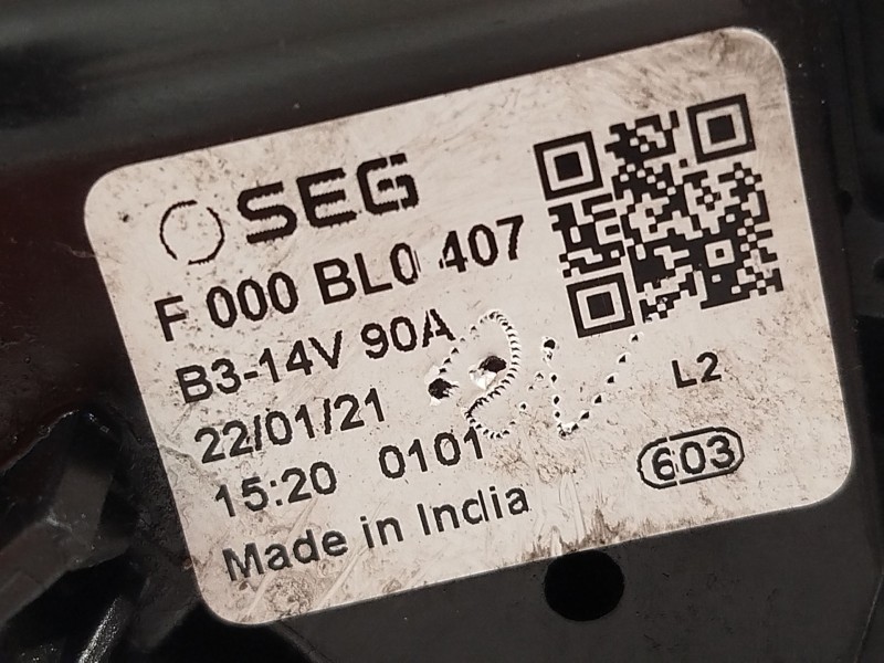 Recambio de alternador para dacia dokker furgoneta/monovolumen 1.6 referencia OEM IAM F000BL0407  