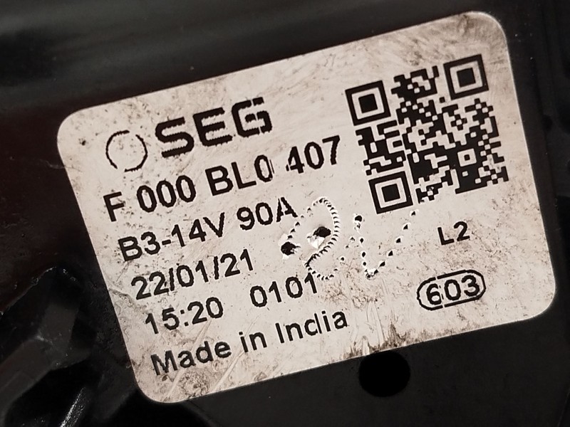 Recambio de alternador para dacia dokker furgoneta/monovolumen 1.6 referencia OEM IAM F000BL0407  