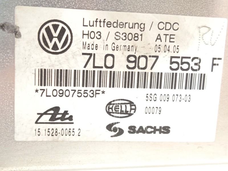 Recambio de centralita suspension para volkswagen touareg (7la) 2.5 tdi referencia OEM IAM 7L0907553F  5SG00907303