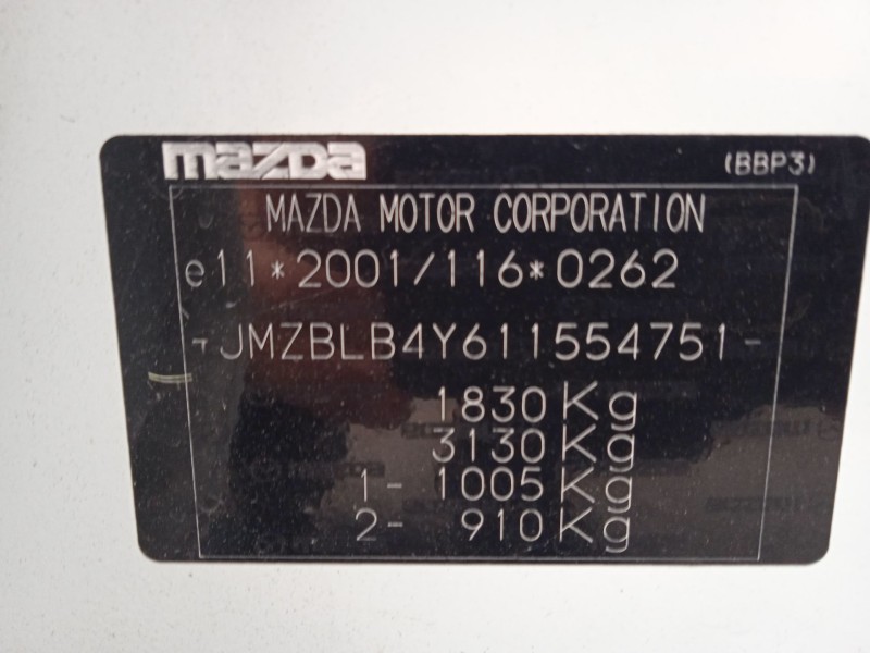 mazda 3 (bl) del año 2012