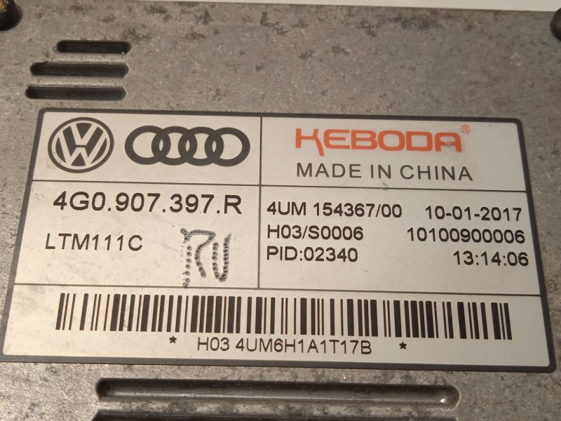 Recambio de centralita faros xenon para audi a3 (8v1, 8vk) 1.6 tdi referencia OEM IAM 4G0907397R  