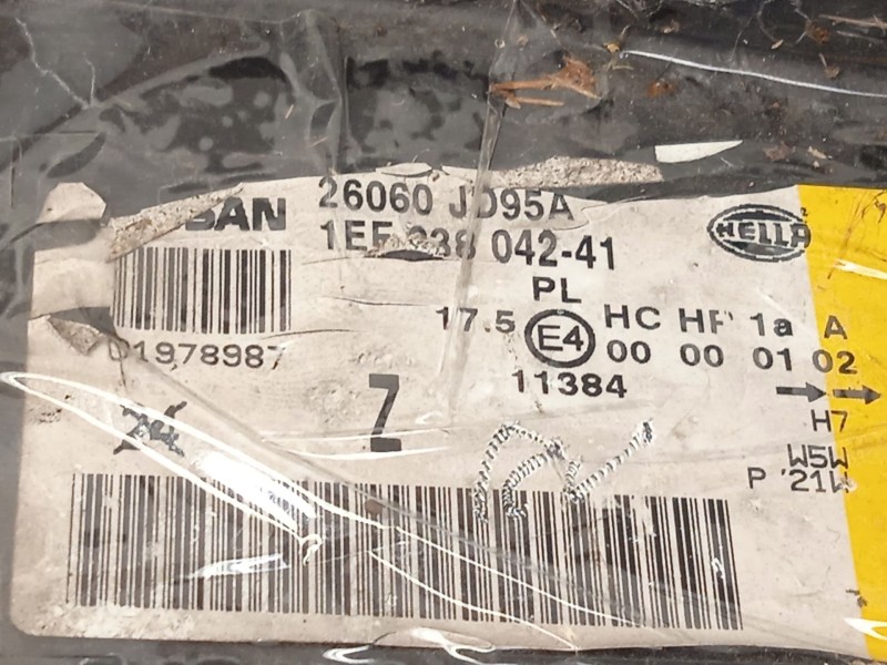 Recambio de faro izquierdo para nissan qashqai i (j10, nj10) 2.0 dci referencia OEM IAM 26060JD95A  1EF23804241