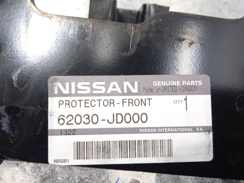 Recambio de refuerzo paragolpes delantero para nissan qashqai i (j10, nj10) 2.0 dci referencia OEM IAM 62030JD000  